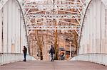 The Passerelle Debilly (Debilly Footbridge), an arch bridge across the River Seine, Paris, France, Europe