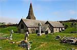 St. Enedoc Church where Sir John Betjeman, Poet Laureate, is buried, Trebetherick, Cornwall, England, United Kingdom, Europe