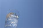 Glass of water and blue sky