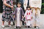 Family in kimono for Seven-Five-Three Festival