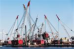 Harbor loading cranes, New York City, USA