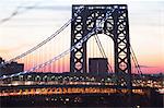 Architectural detail of George Washington Bridge, New York City, USA