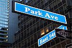 Park avenue sign, New York City, USA