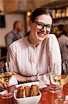 Woman at restaurant