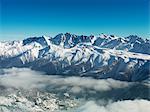 Mountains in snow with cloud