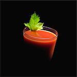 Carrot juice on a black background