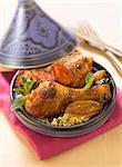 Chicken,prune and carrot Tajine