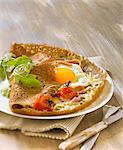 Ham,cheese,tomato and egg wholemeal crepe