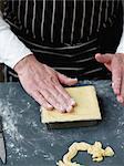 Sealing the cake dough together