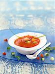 Tomato,pepper and cucumber gazpacho