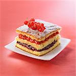 Sponge cake with summer fruit