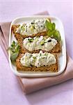 Tzatziki on mini toasts