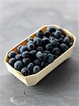 Small punnet of blueberries