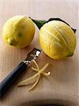 Making lemon zests