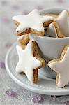 Star-shaped Christmas cookies