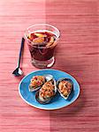 Sangria and stuffed mussels