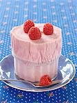 Raspberry ice cream soufflé