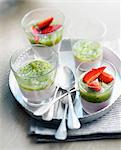 Kiwi-strawberry mousse Verrines