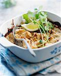 Korma chicken and fromage frais bake