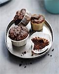 Tofu-chocolate muffins