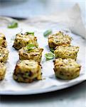 Zucchini,feta and fromage frais appetizers
