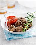 Meatballs with herbs,tomato sauce