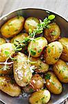 Sauteed Grenaille potatoes with coarse salt