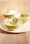 Cream of zucchini soup with feta