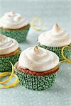 Cupcakes with lemon meringue topping