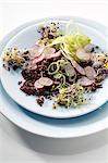 Lentil,radish,onion and sprout salad