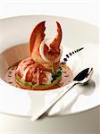 Lobster tail in sauce