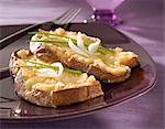 Cheese and onion toasted sandwich