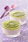 Cucumber panna cotta