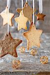 Star-shaped shortbread Christmas cookies