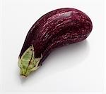 Striped eggplant on a white background