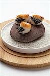 Scallops with caviar