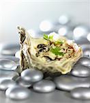 Grilled oyster with zabaglione