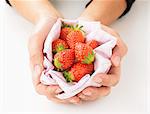 Handful of strawberries