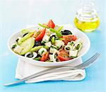 Greek-style salad with tofu