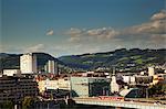 Central Europe, Austria, Linz. The modern part of the city across the river