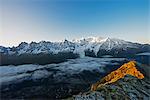 Europe, France, Haute Savoie, Rhone Alps, Chamonix Valley, Mont Blanc (4810m)