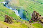 Iceland, southern region, Skogafoss waterfall