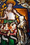 Europe, Italy, Lombardy, Milan, museum at Castle Sforzesco, stained glass window