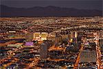 Downtown Las Vegas at night,Las Vegas, Clark County, Nevada, USA