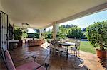 Garden terrace of luxury villa