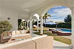 Garden terrace of luxury villa