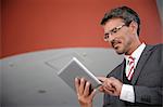 Businessman using digital tablet