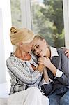 Mother and daughter at home