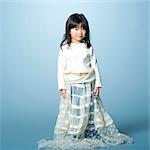 Little girl with wedding dress