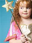 Little girl wearing a fairy costume